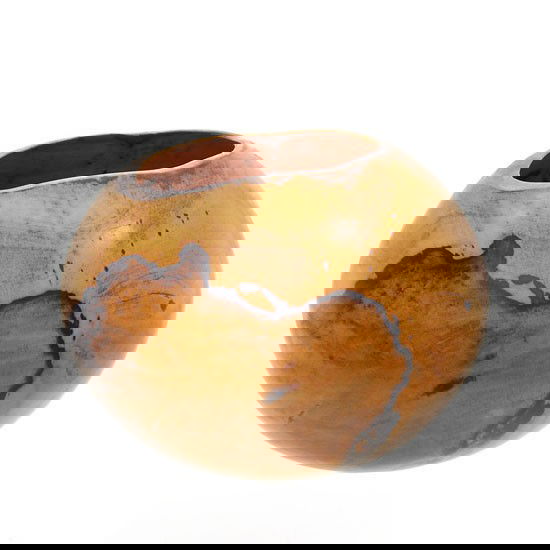 Hand Carved Rare Black and White Ebony Bowl Vase: Excellent hand carved piece RARE wood; 9.5";