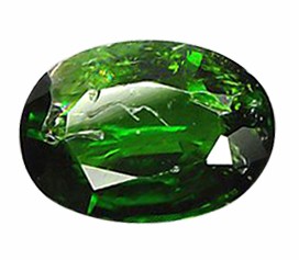 2.46ct Natural Russian Green Chrome Diopside: Excellent hi-grade piece; well cut & colored; with treatment