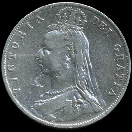 1889 Britain Victoria Half Crown Hi Grade: Excellent XF/VF