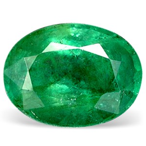 0.1ct. Natural Green Colombian Emerald Oval Cut: Fabulous stone hard to capture in photos due to depth of color; very clean, excellent clarity
