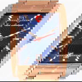 Lamborghini Swiss Tank Style18k/SS Watch: Brand New Tonino Lamborghini men's stylish sport style tank shaped watch in excellent new condition; photo represents style- available color combos will be emailed to winning bidder; with 18k clad sta