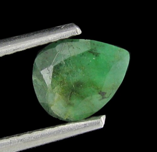 0.72ct Colombia Emerald: Excellent piece; well cut and colored; with treatment