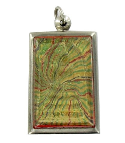 Antique 1900s Clay Buddha Thai Amulet: Excellent early piece in protective nickel case; 2"