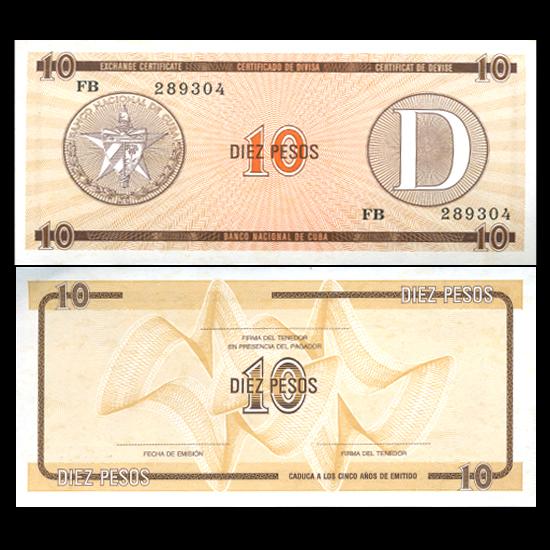 1985 Cuba 10p Foreign Exch Crisp Unc Series D: Scarce high grade issue