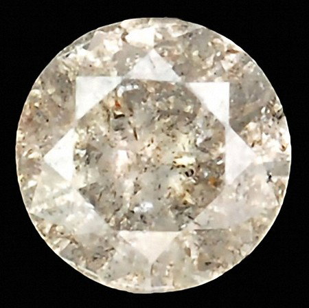 0.24ct Round Cut Unheated White Diamond: Rare high grade natural colored DIAMOND