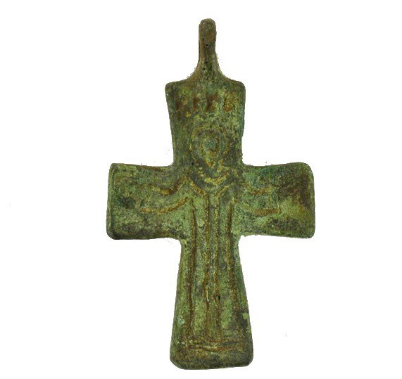 Ancient Byzantine Bronze Cross 1000+ y/o: Excellent scarce piece in top shape