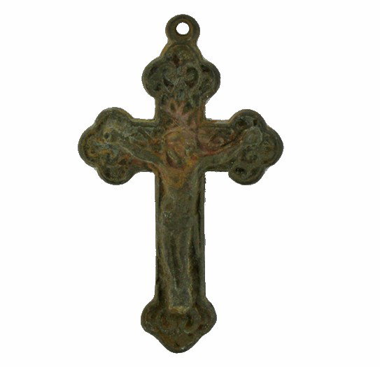 Ancient Byzantine Bronze Cross 1000+ y/o: Excellent scarce detailed piece in top shape