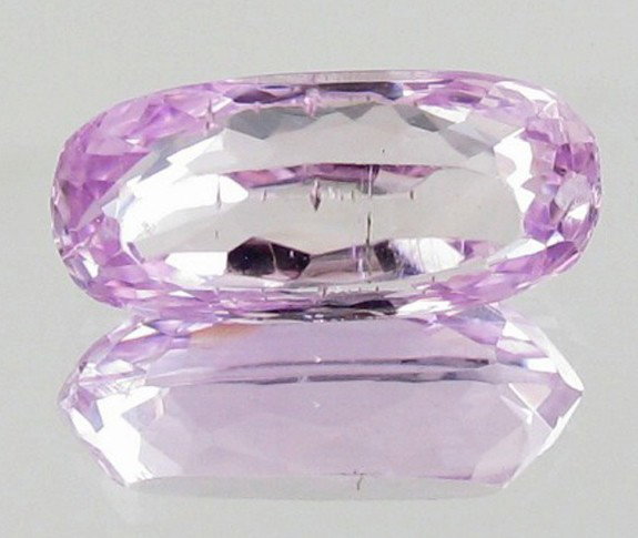 7.22ct Natural Afghan Kunzite: Excellent piece; well cut and colored; with treatment
