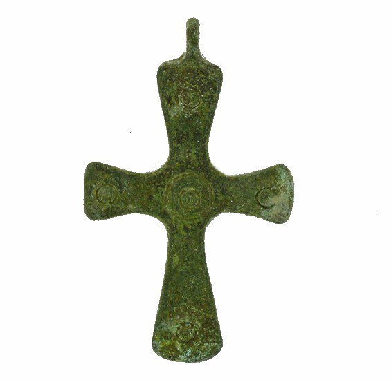Ancient Byzantine Bronze Cross 1000+ y/o: Excellent scarce piece in top shape