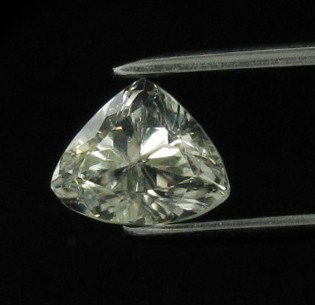 5.14ct Afghanistan Green Kunzite Trillion: Excellent hi grade piece; well cut and colored; with treatment