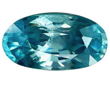 2.19ct Oval Natural Blue Zircon Cambodia: Excellent piece; well cut & colored; with treatment