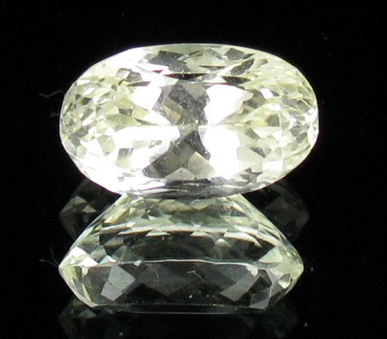 5.74ct Yellow Afghan Kunzite: Excellent piece; well cut & colored; with treatment