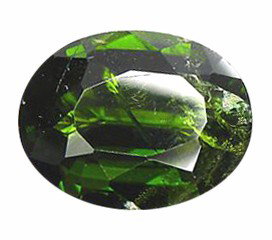 4.5ct Natural Russian Top Green Chrome Diopside: Excellent hi-grade piece; well cut & colored; with treatment