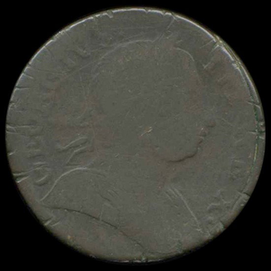 1775 US Colonial British Geo III 1/2p Circ: Scarce 300 year old circulated issue