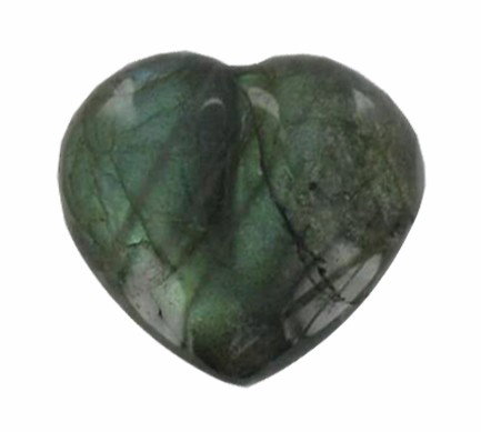 70.44ct Gem Grade Labradorite Polished Heart: Excellent hi-grade piece; Neon Peacock Colors