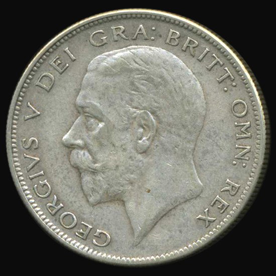 1929 Britain George V Half Crown AU+: Excellent AU+