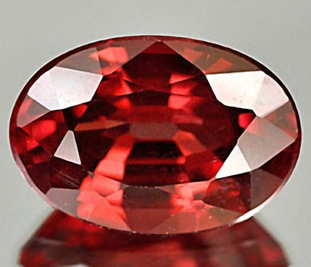 1.66ct Captivating Natural Imperial Red Zircon Gem: VERY RARE Cambodian Zircon top grade; RARE COLOR
