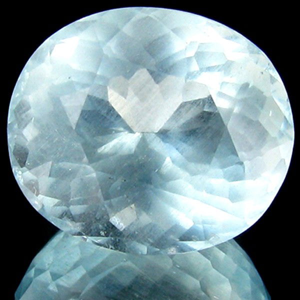 5.8ct Blue Acquamarine Appraised $12k: Excellent sky blue colored specimen oval cut; lab quality evaluation 7; treatment as noted; Gem Guide wholesale $2030-$2900; full retail appraisal $12187; full lab evaluation available