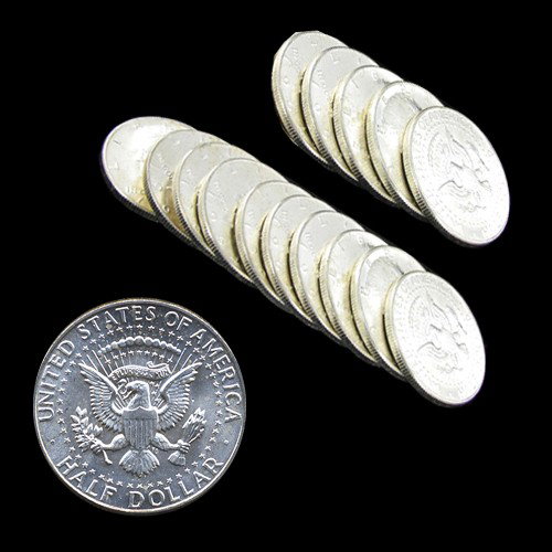 1964D JFK 50c Silver BU MS64/65 15pc Roll: Part roll from BU silver hoard; rolls graded against PCGS/NGC grading set; PCGS ttll $650; Heritage Auction singles sales ttl $340 OUR START IS WELL BELOW - RECENT SILVER RUN-UP WILL INCREASE FUTURE P