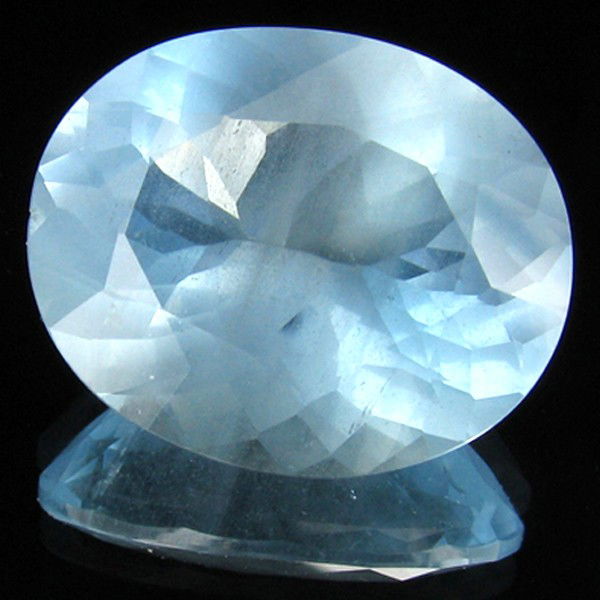 11.38ct Blue Acquamarine Appraised $18k: Excellent sky blue colored specimen oval cut; lab quality evaluation 7; treatment as noted; Gem Guide wholesale $2845-$4552; full retail appraisal $17809; full lab evaluation available