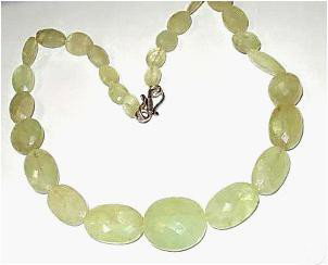 384ct Natural Hand Faceted Green Beryl Necklace: Excellent well-crafted piece