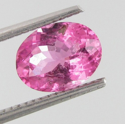 1.90ct Natural Rubelite Tourmaline: Excellent piece; well cut and colored; with treatment unless noted