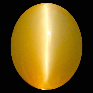 0.96ct Top Transparent Chrysoberyl Cats Eye: Excellent hi grade piece; well cut & colored; with treatment