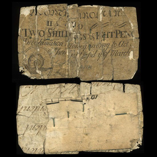 1754 North Carolina 2 Shilling 8 Pence Colonial: US NC colonial issue; G condition; KRAUSE 2005 $200