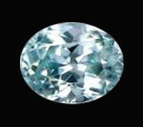 1.16ct Sky Blue Zircon Oval Facet Cambodia: Excellent hi grade piece; well cut and colored; with treatment