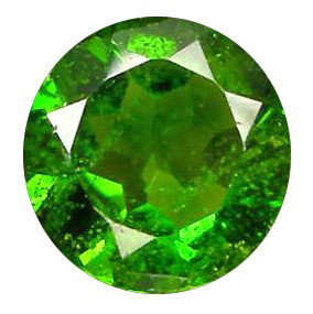 0.99ct VS Round Forest Green Chrome Diopside: Top grade VS excellent color RARE