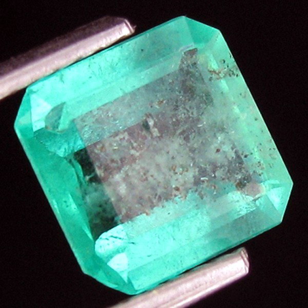 1.59ct Colombian Emerald Appraised $19k: Excellent grass green colored specimen emerald cut; lab quality evaluation 8; treatment as noted; Gem Guide wholesale $2783-$3975; full retail appraisal $19088; full lab evaluation available