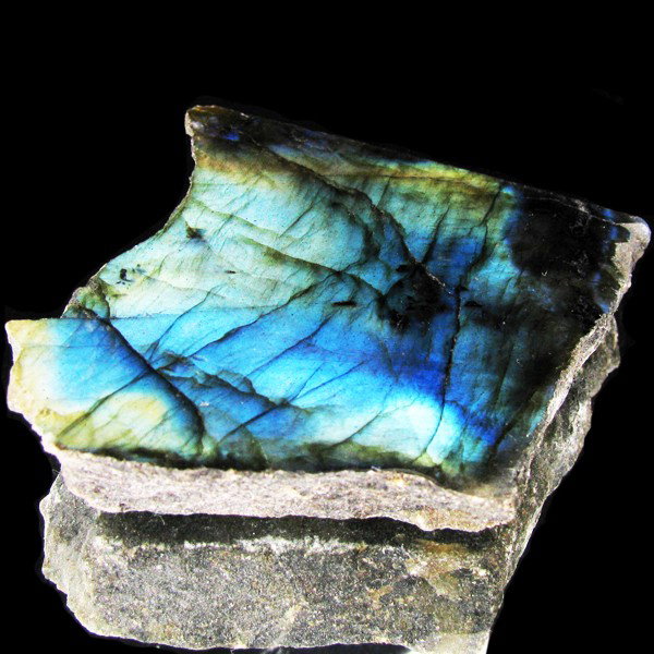 422.40ct Labradorite Polished Slab Peacock Colors: Excellent hi-grade piece; ready for final cutting