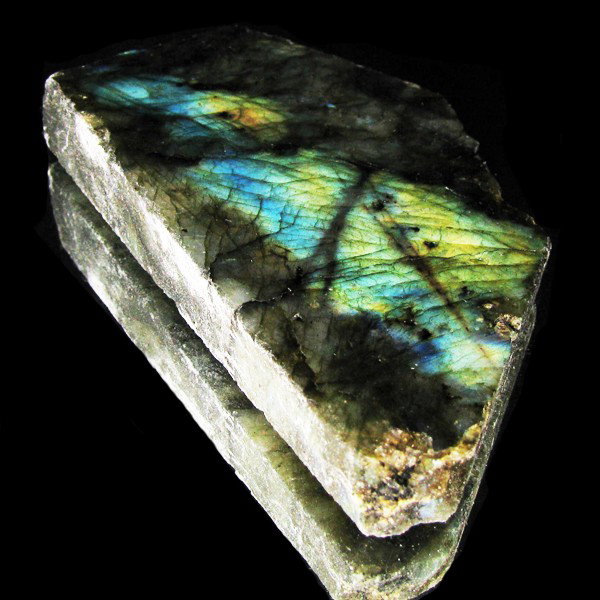 364.30ct Labradorite Polished Slab Peacock Colors: Excellent hi-grade piece; ready for final cutting