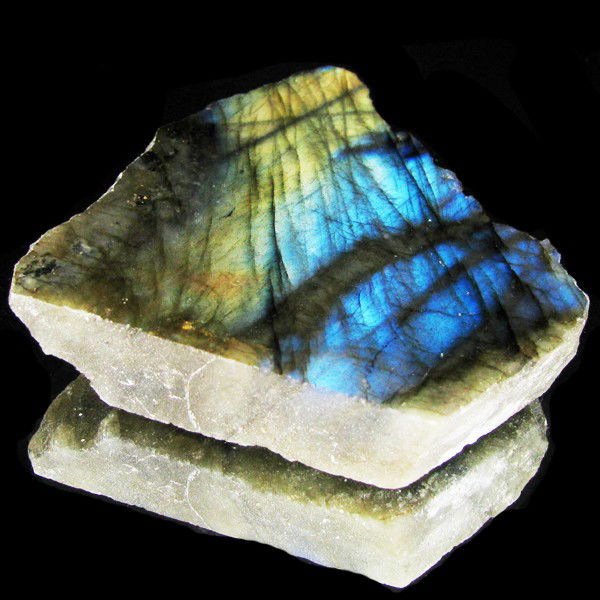 360.20ct Labradorite Polished Slab Peacock Colors: Excellent hi-grade piece; ready for final cutting