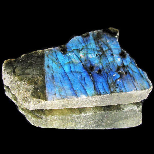 311.00ct Labradorite Polished Slab Peacock Colors: Excellent hi-grade piece; ready for final cutting