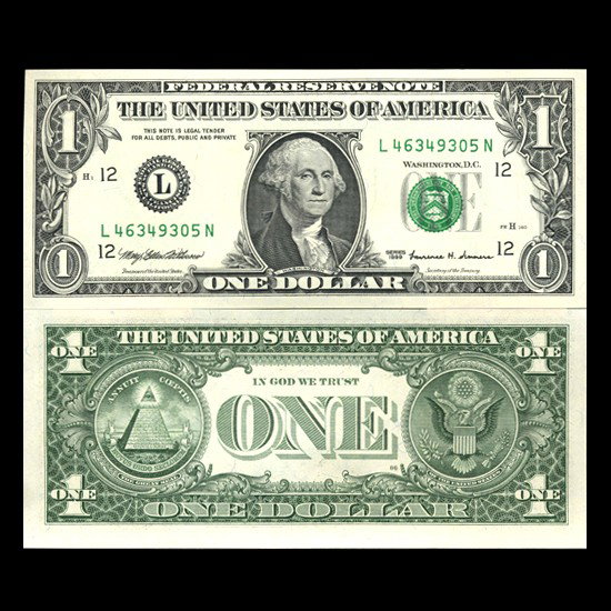 1999 $1 San Fran FRB Note Sequence Pair Crisp Unc: Excellent crisp uncurculated PAIR