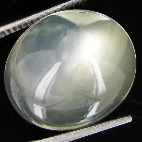 16.50ct Clear Misty Moonstone Cat's Eye Cabochon: Excellent piece; well cut & colored; with treatment