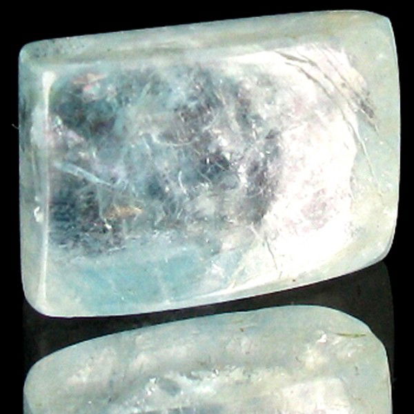 8.05ct Blue Acquamarine Appraised $17k: Excellent sky blue colored specimen cabochon cut; lab quality evaluation 7; treatment as noted; Gem Guide wholesale $2818-$4025; full retail appraisal $16908; full lab evaluation available