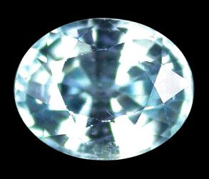 1.02ct VVS Majestic Sea Foam Blue Zircon: VERY RARE Cambodian Zircon top grade; RARE COLOR