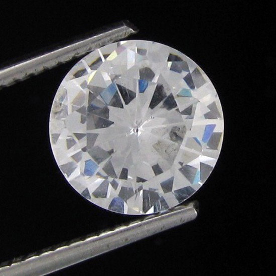2.87ct White Zircon Gem: Excellent piece; well cut and colored; with treatment unless noted