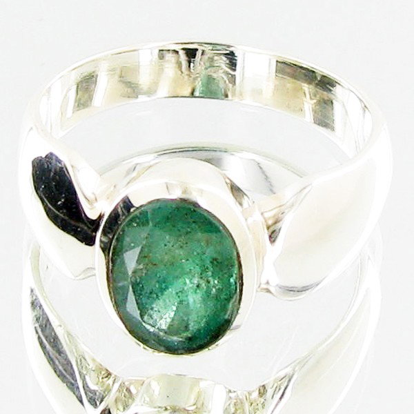 30.54ctw Colombian Emerald Sterling Ring: Excellent well crafted piece; stone well cut/colored with treatment