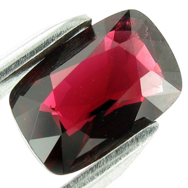 5.44ct Red Spinel Appraised $14k: Excellent red colored specimen cushion cut; lab quality evaluation 9; treatment as noted; Gem Guide wholesale $2176-$3808; full retail appraisal $13875; full lab evaluation available