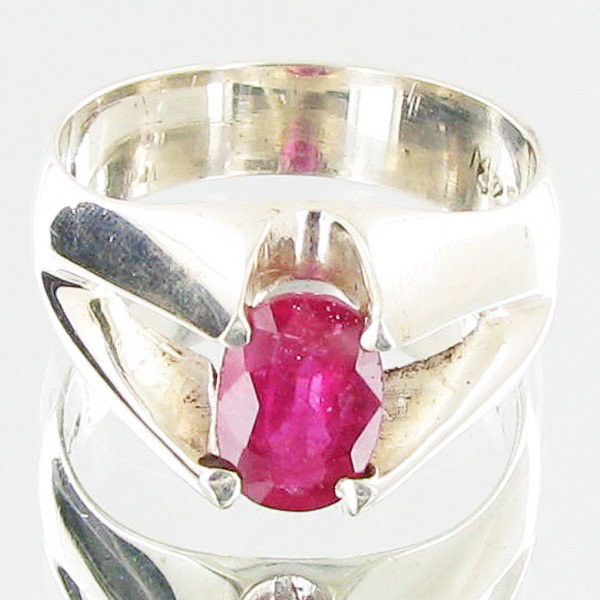 36.14ctw Mozambique Ruby Sterling Ring: Excellent well crafted piece; stone well cut/colored with treatment