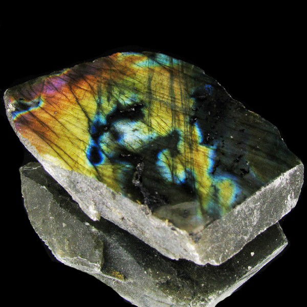 334.60ct Labradorite Polished Slab Peacock Colors: Excellent hi-grade piece; ready for final cutting