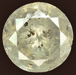 .22ct Round Cut Unheated White Diamond: Rare high grade natural colored DIAMOND