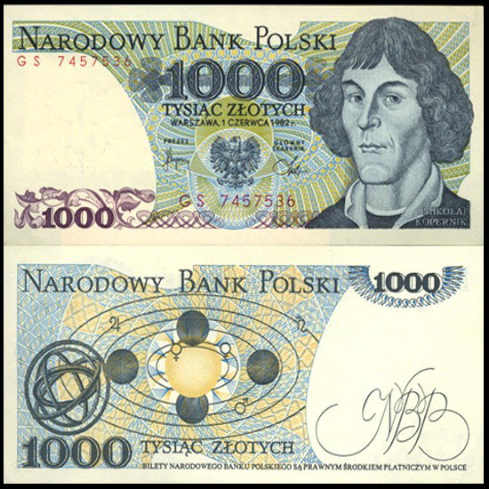 1982 Poland 1000 Zlotych Crisp Unc Note: Scarce Soviet occupation issue crisp unc!