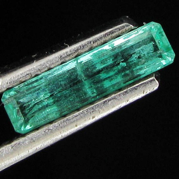 0.38ct Clean Green Colombian Emerald: Excellent piece; well cut & colored; with treatment