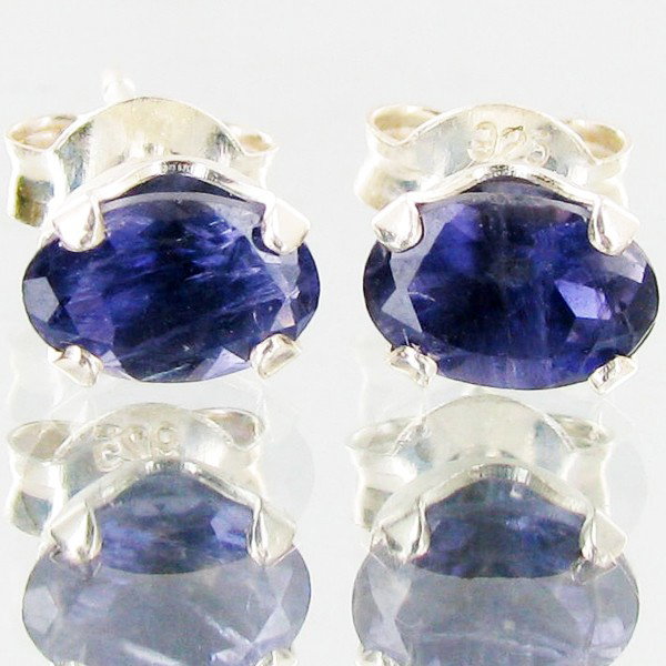 3.02ctw Iolite Sterling Earrings: Nicely carfted piece