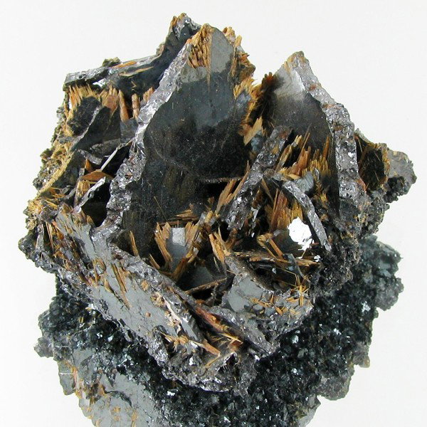 170ct Hematite With Rutile Crystals: Rare Russian specimen