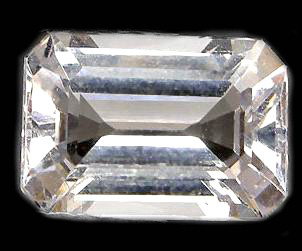 2.32ct Octagon Cut Top White Pink Morganite: Rare Morganite top grade; light pink sister of Emerald